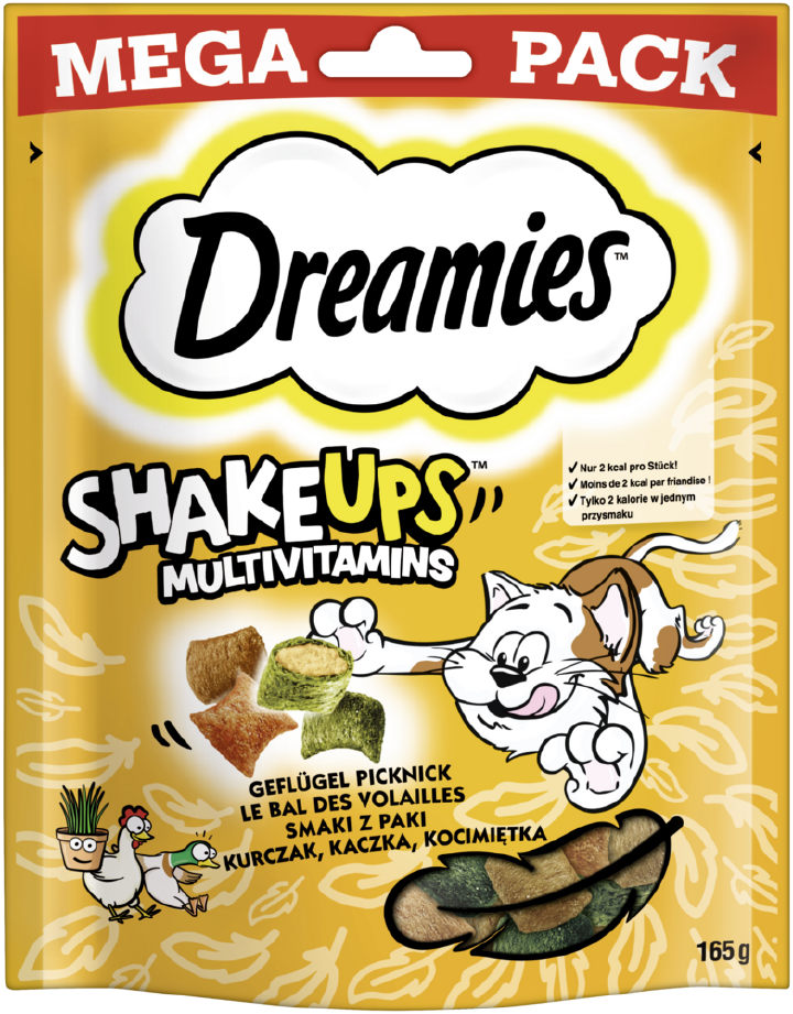 Dreamies Katzenleckerli Shake Ups Multivitamin Geflügel Picknick